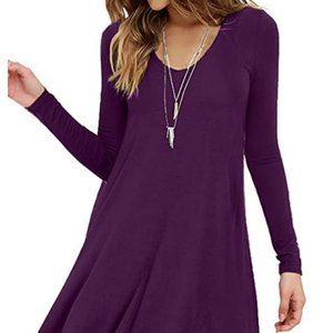 Viishow Long Sleeve T-Shirt A-Line Dress